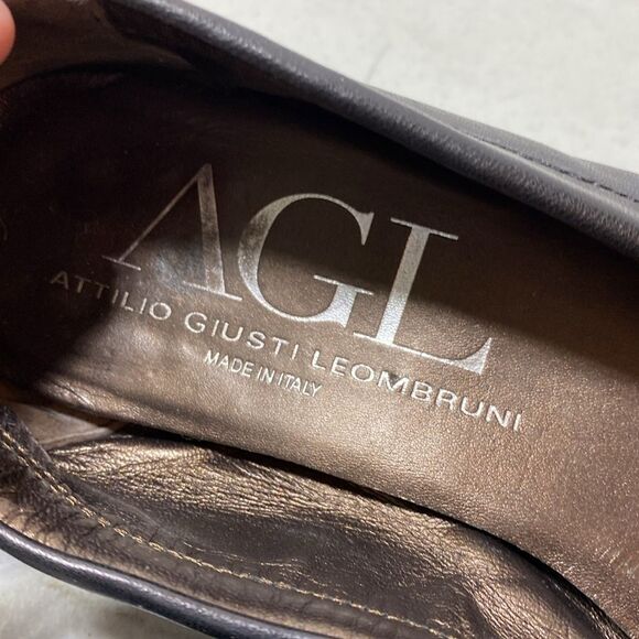 AGL Attilio Giusti Leombruni Cap Toe Leather Flats 39.5 (US 9.5) - Picture 2 of 8